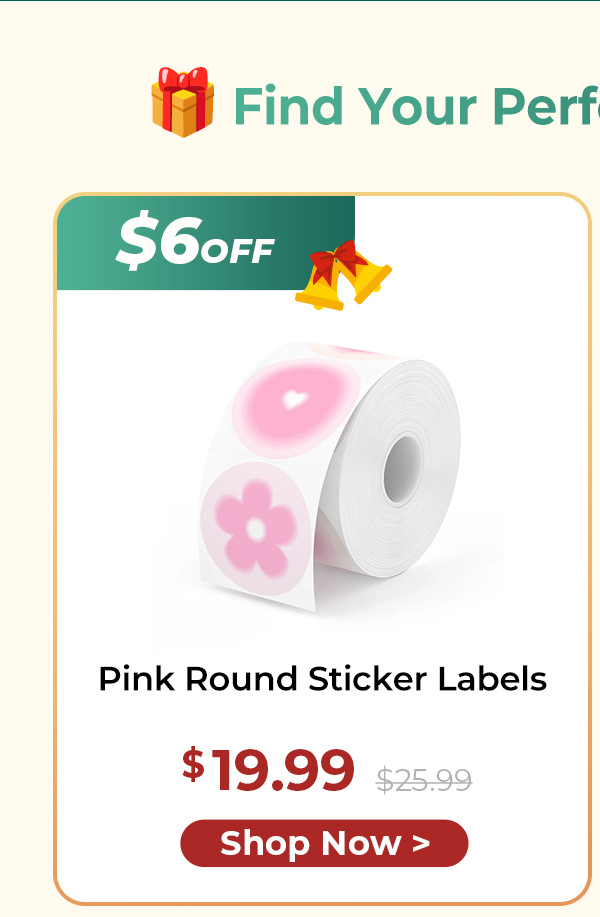 Pink Round Sticker Labels