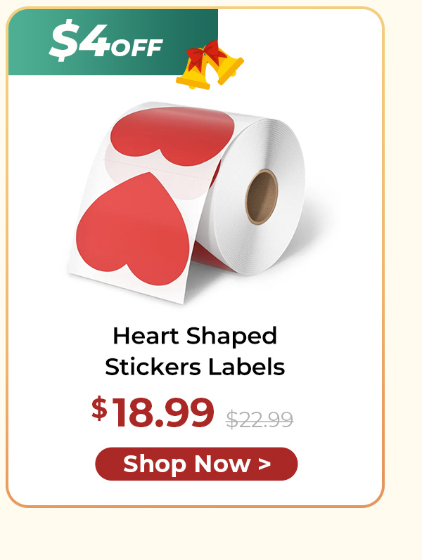 Heart Shaped  Stickers Labels